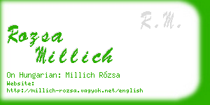 rozsa millich business card